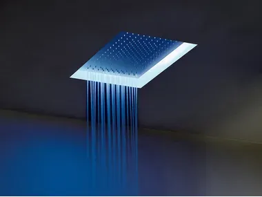 Верхний душ Fantini Acquafit 450х300, матовая натуральная сталь (79 93 K021)