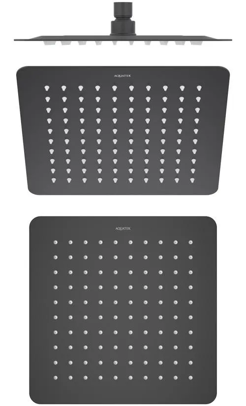 AQ2072MB квадратный верхний душ 250*250*2 мм, матовый черный