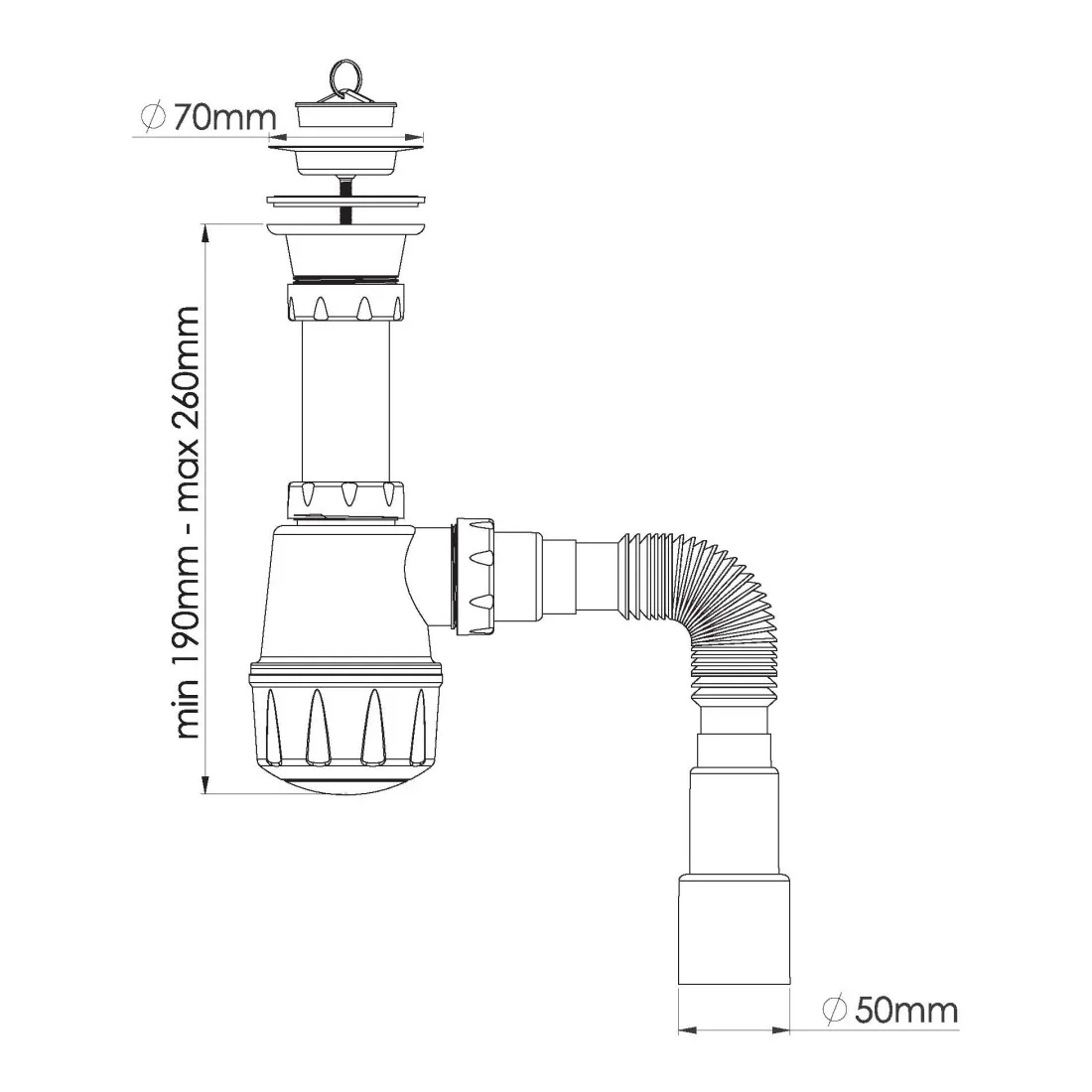 Сифон для умывальника Nova NV1060