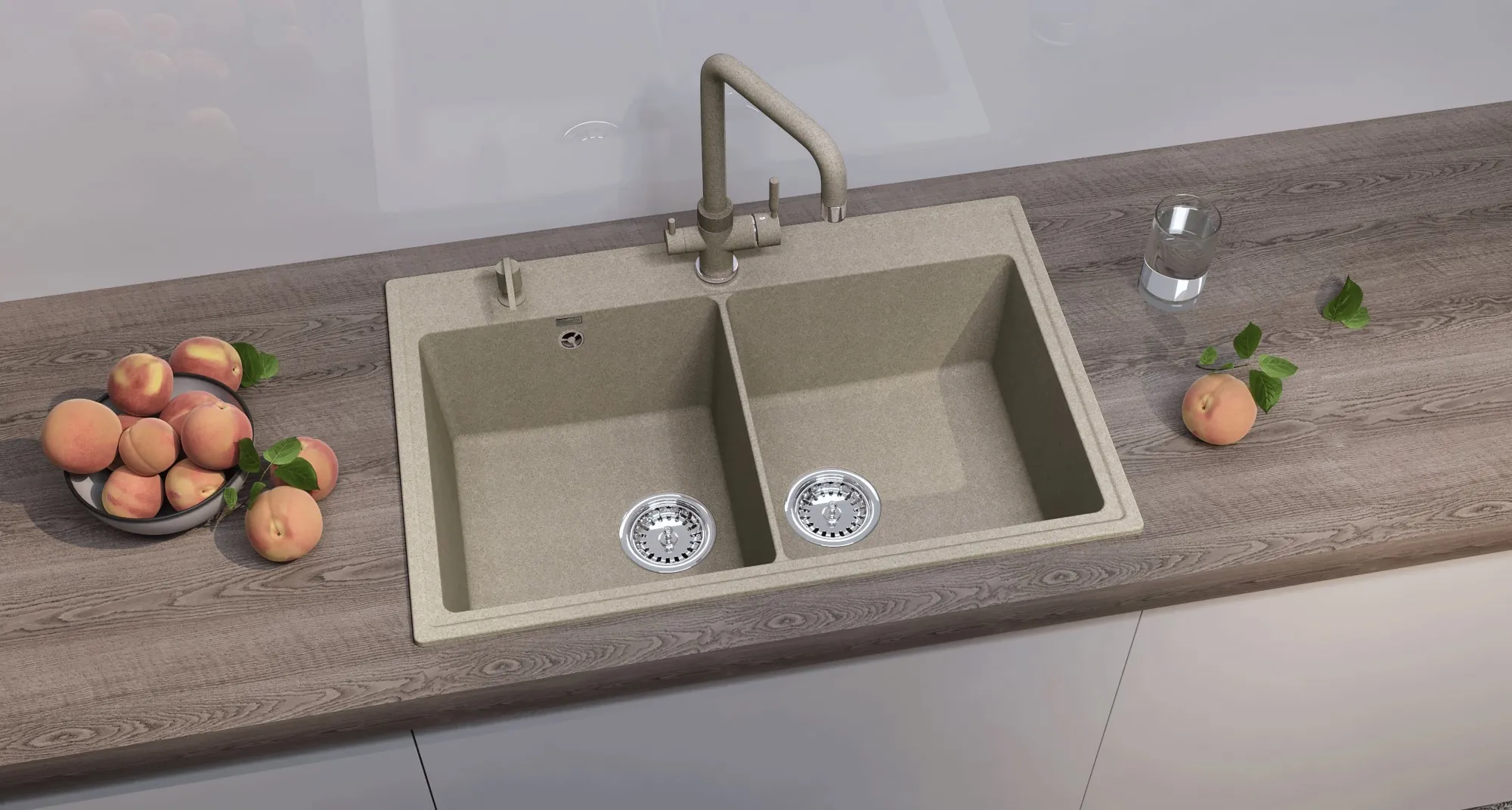 Кухонная мойка Ulgran Quartz Ruma 780-03, десерт