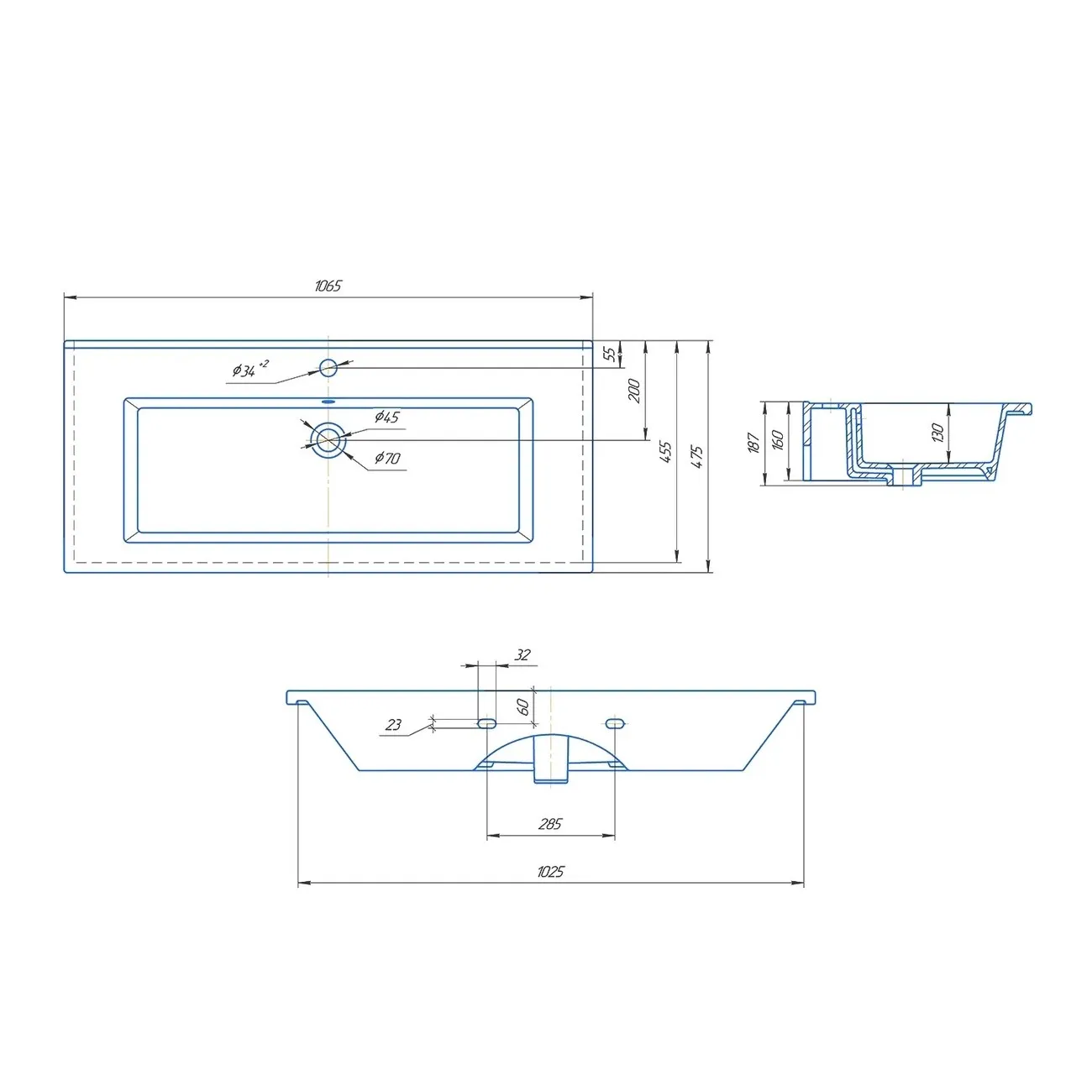 Раковина Kirovit Оскар Оскар 1050, белый