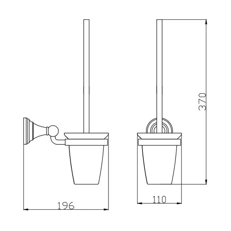 Ершик для унитаза Rav Slezak MORAVA MKA0500CMAT, черный