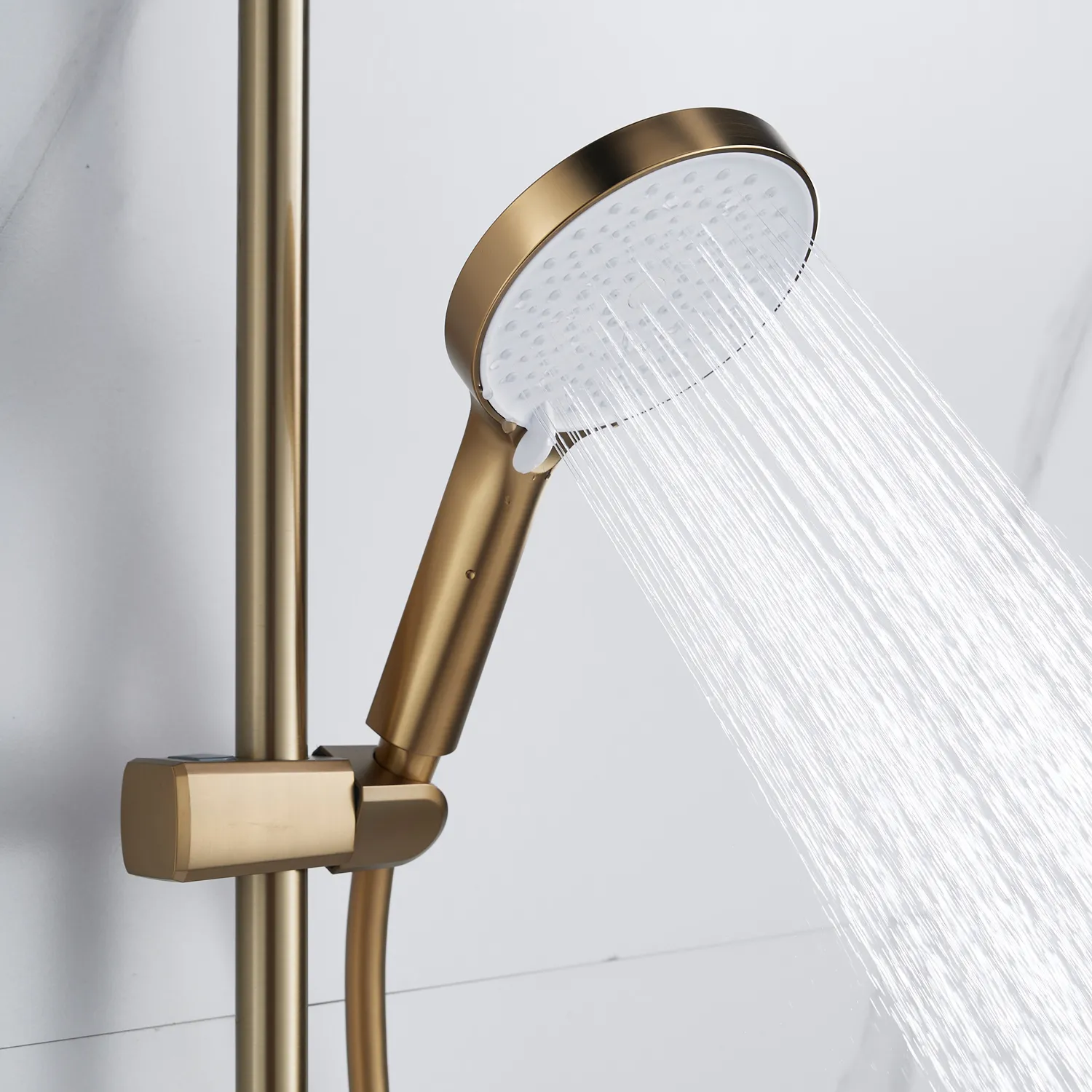 Душевая система Shevanik S4726G, золотой сатин