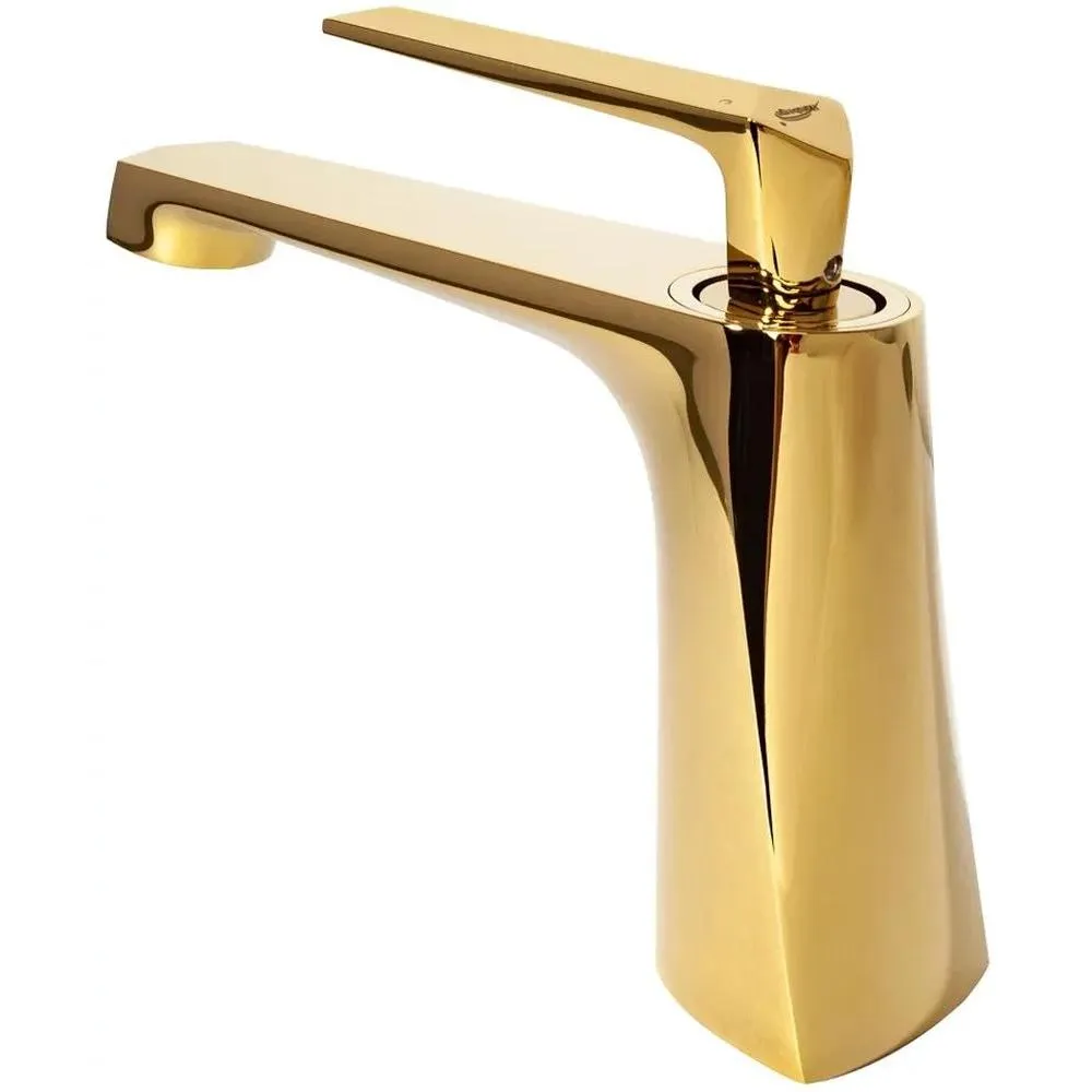 Смеситель для раковины Hansberge H1068GO, золото