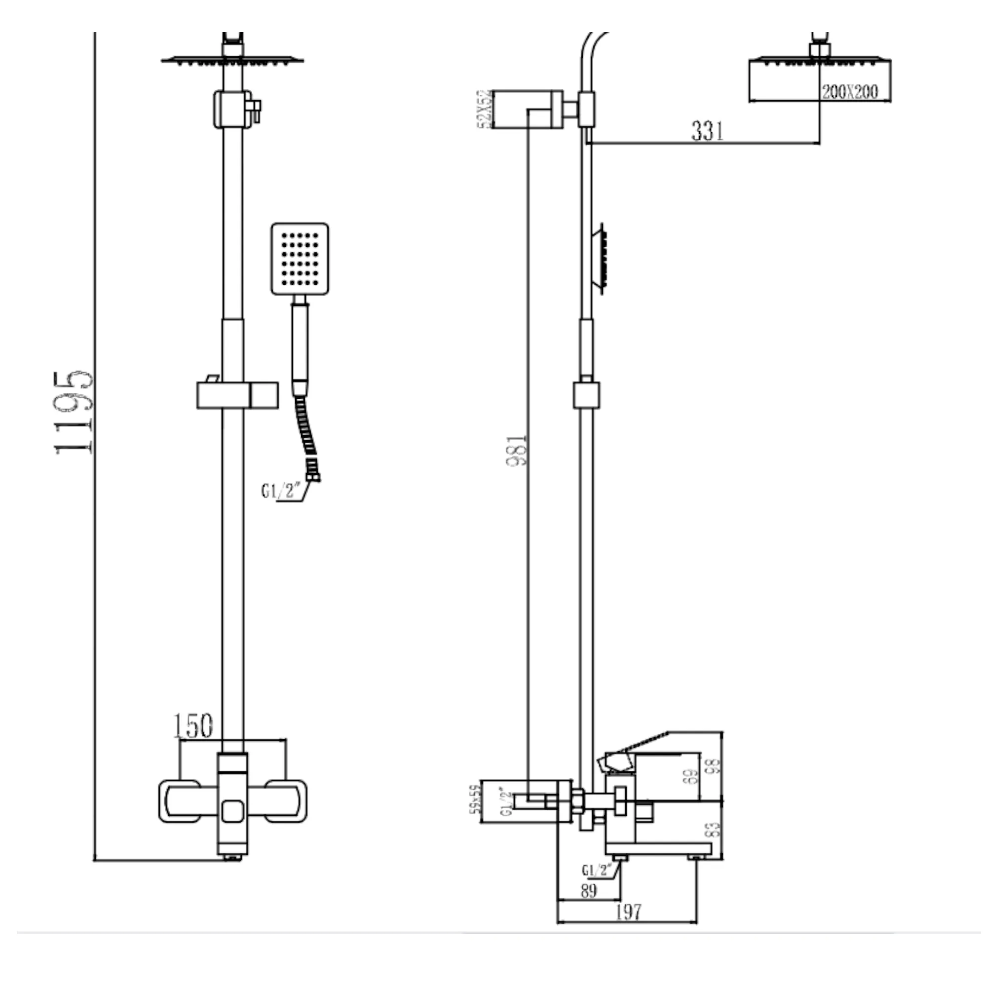 Душевая стойка Fmark FS8145Q