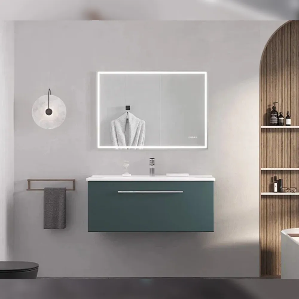 Тумба с раковиной подвесная Velvex Posse tp.POS.OSK.105.1Y верде, 105 см