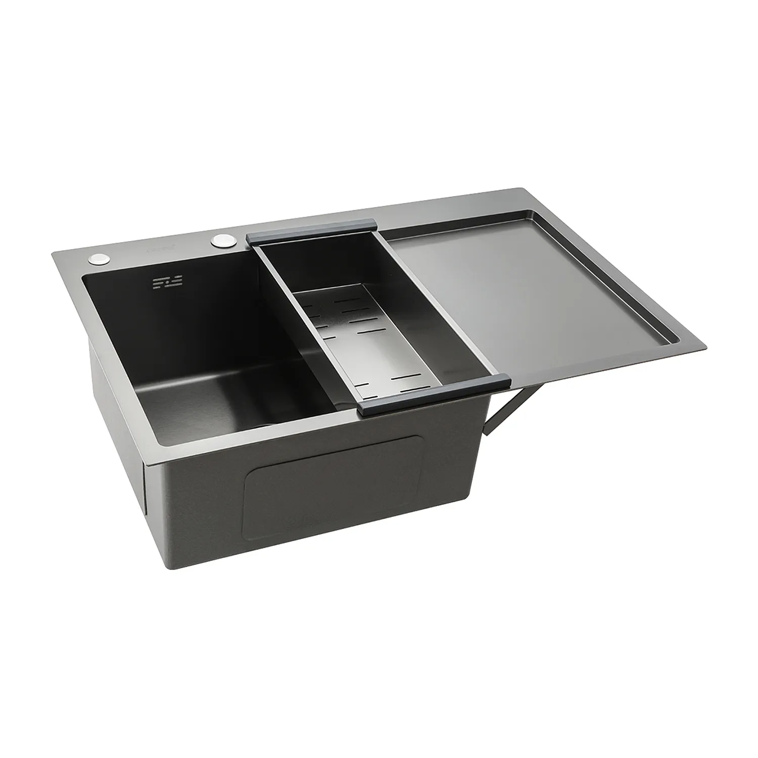 Кухонная мойка с коландером GAPPO GS7850-6L, графит