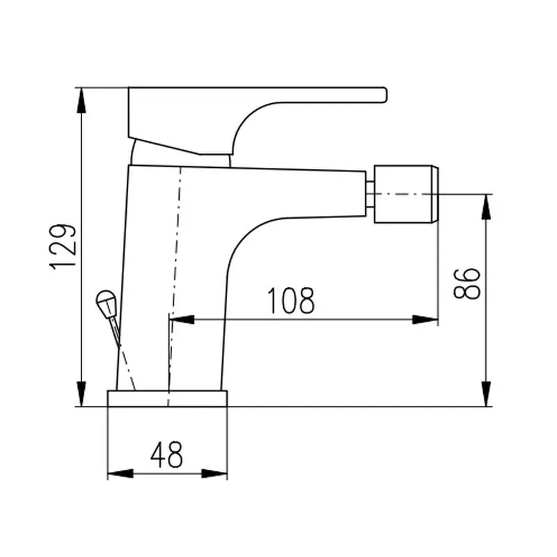 Смеситель для биде Rav Slezak YUKON YU145.5KCMAT, черный
