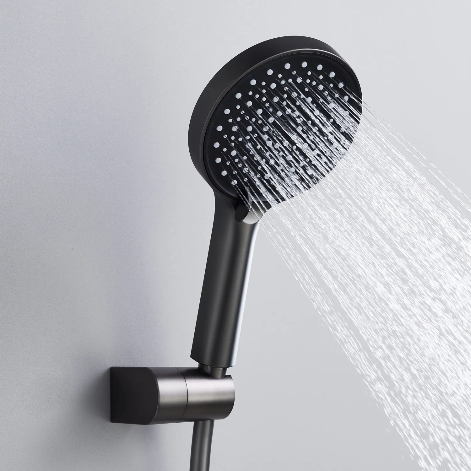 Душевая система встраиваемая Shevanik S4335T, оружейная сталь