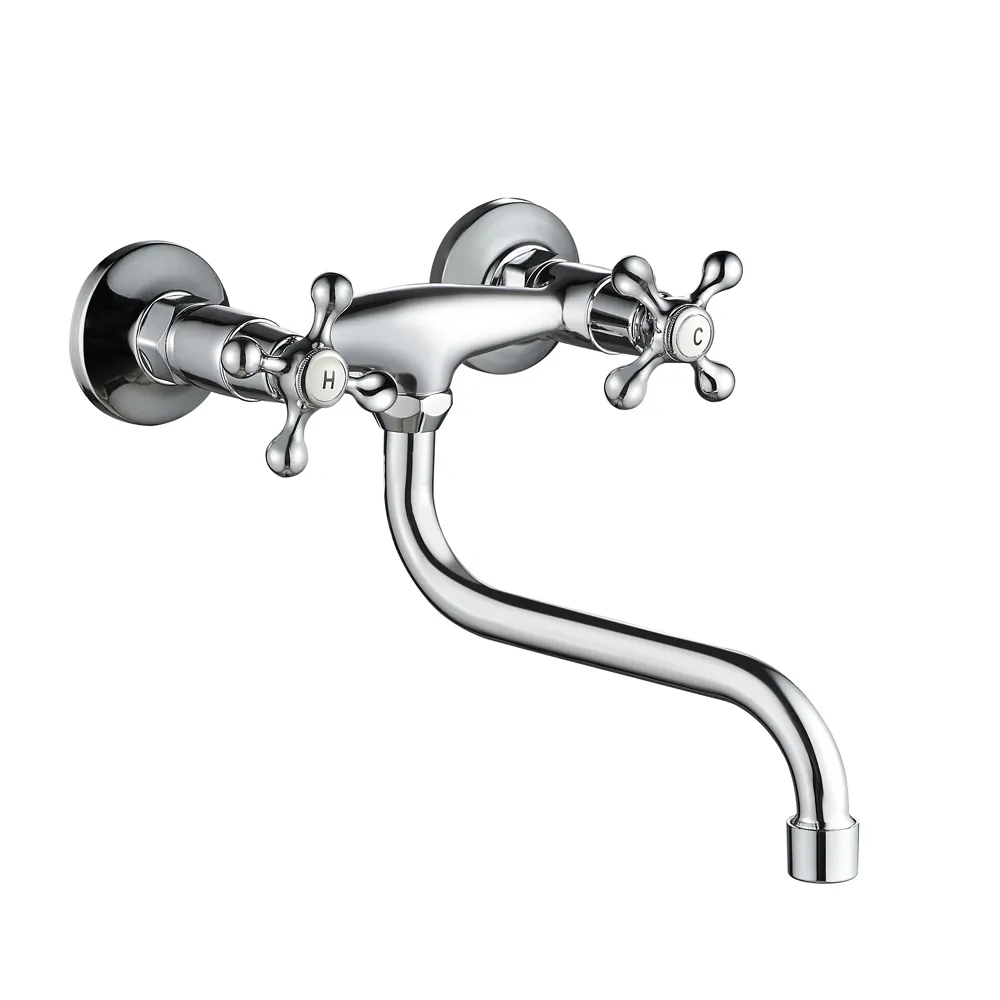 Смеситель для кухни настенный WesnaArt RASSVET, RAS02-190, хром