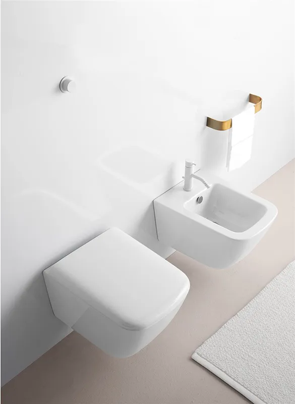 9064111 SAND 50 Подвесное биде без скрытого крепежа (с установкой снизу) 50х37, цвет белый глянцевый extraglaze GSI