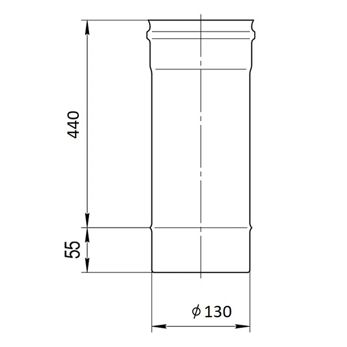 Труба 0,5м Ferrum GS (430/0,5 мм) Ф130
