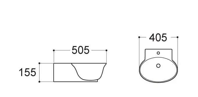 Раковина подвесная Aquatek КЛАССИК AQ5040-00 505*405*155 мм