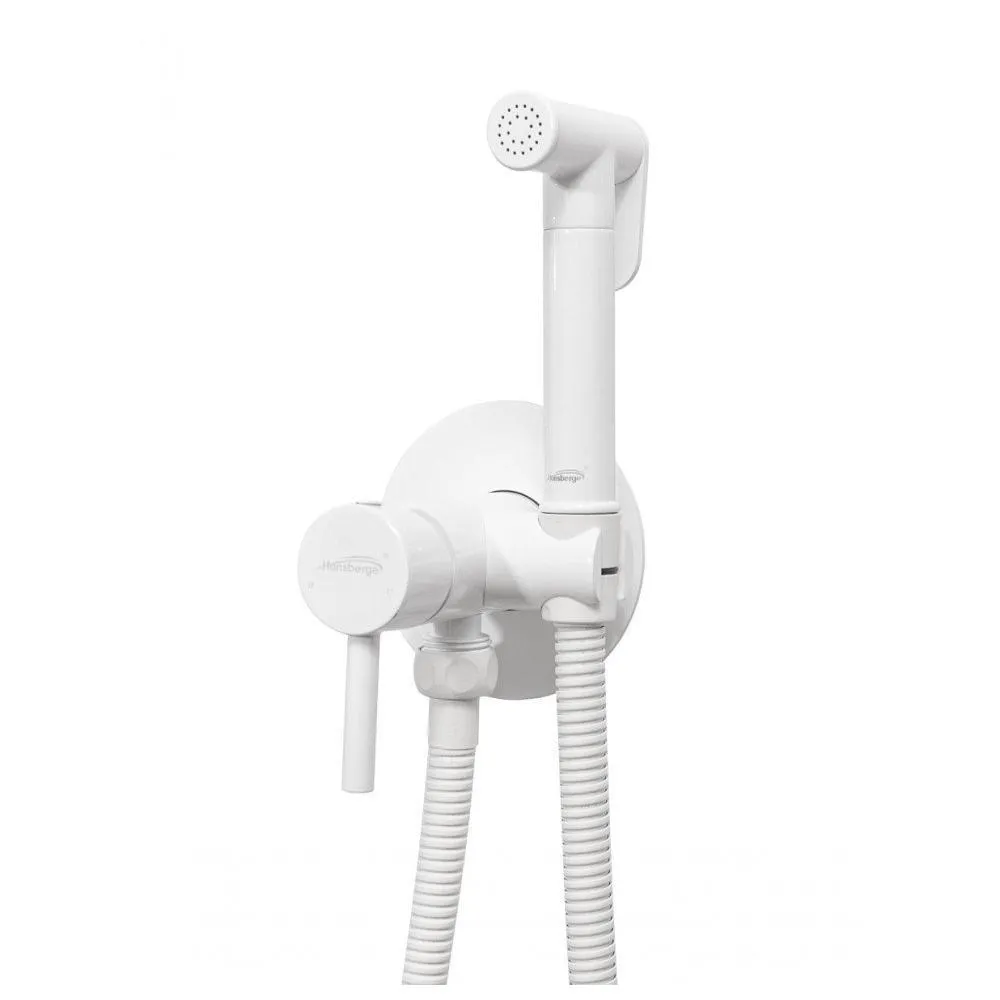Гигиенический душ со смесителем встраиваемый Hansberge H3099WW, белый
