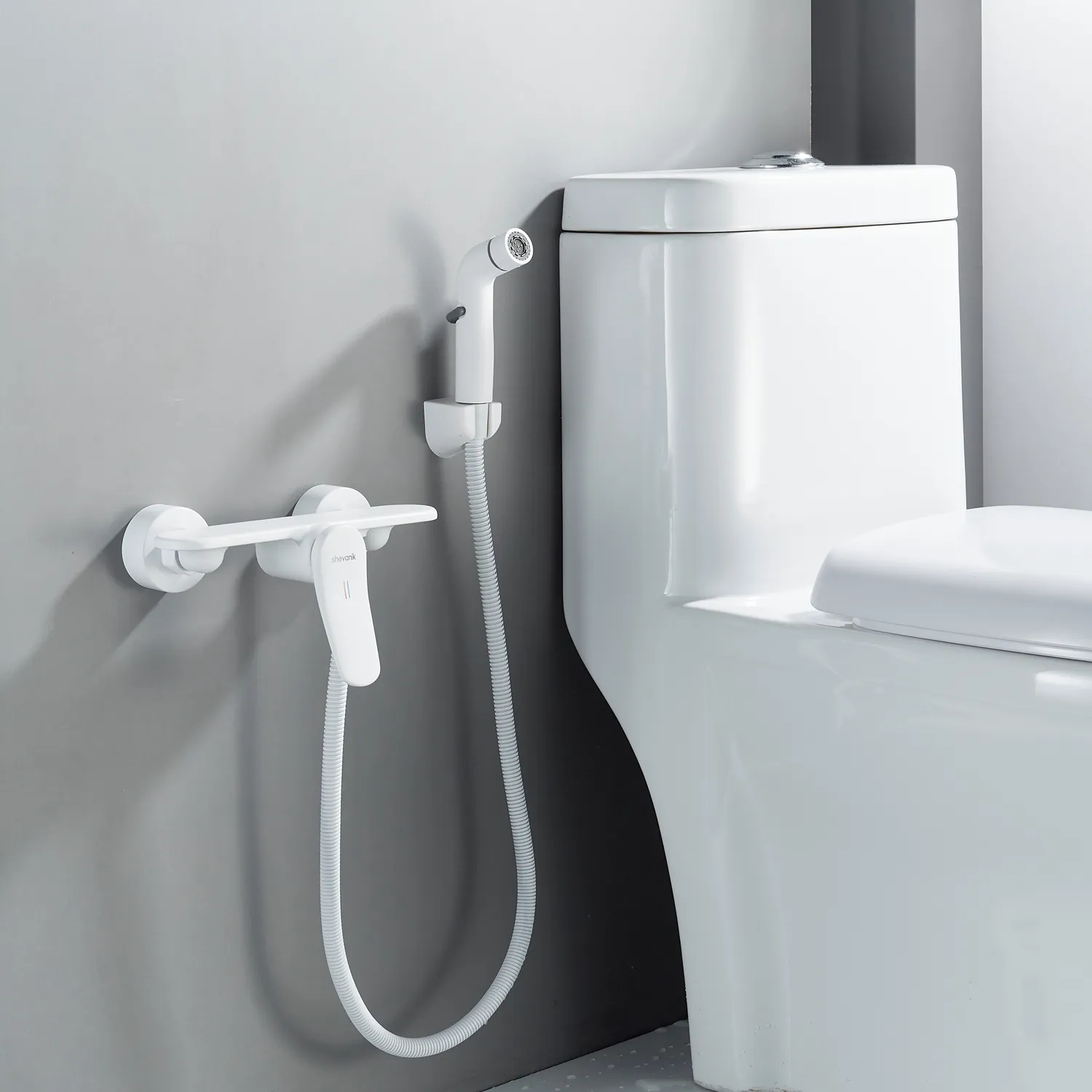 Гигиенический душ со смесителем Shevanik S4705C-1, белый
