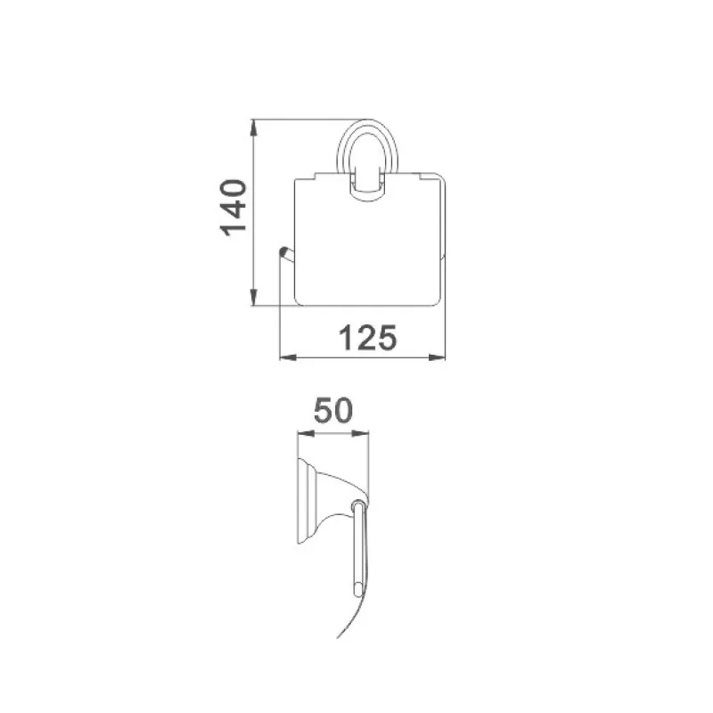 Держатель для туалетной бумаги D-Lin D240310, хром
