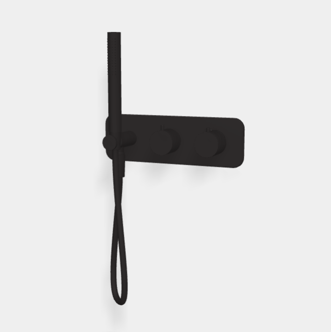 Смеситель для душа Fima Carlo Frattini Fimatherm, на 2 потребителя, черный матовый (F3149WX3NS)