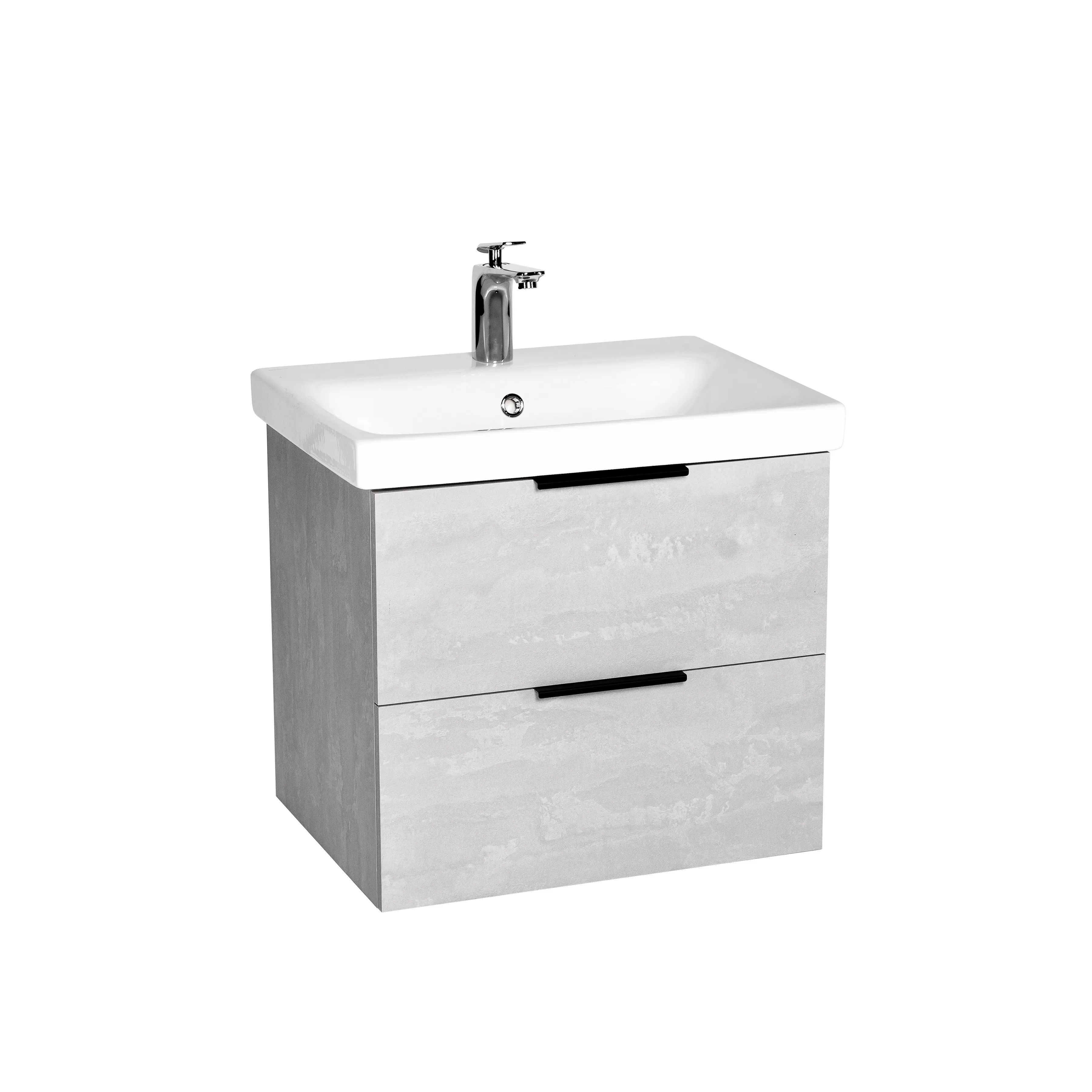 Тумба VIANT "Берлин" MODUO 60 2 ящика подвесная цемент 444х570х520 (VBER60MDC-T2YP)