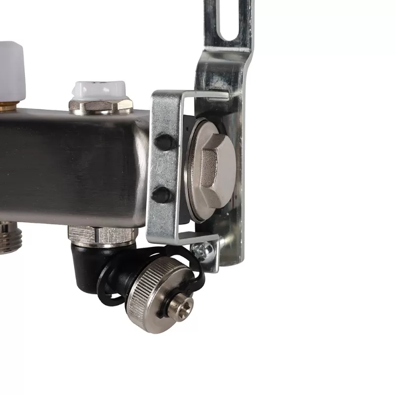 Коллектор Rommer 1"x3/4" на 3 контура с запорными клапанами (нерж. сталь) (RMS-3201-000003)