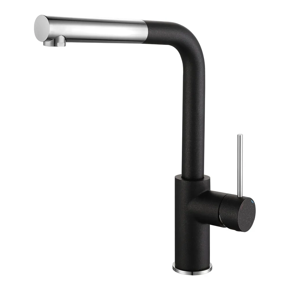 Смеситель для кухни с выдвижным изливом Rivelato Albano 1573503, антрацит/хром