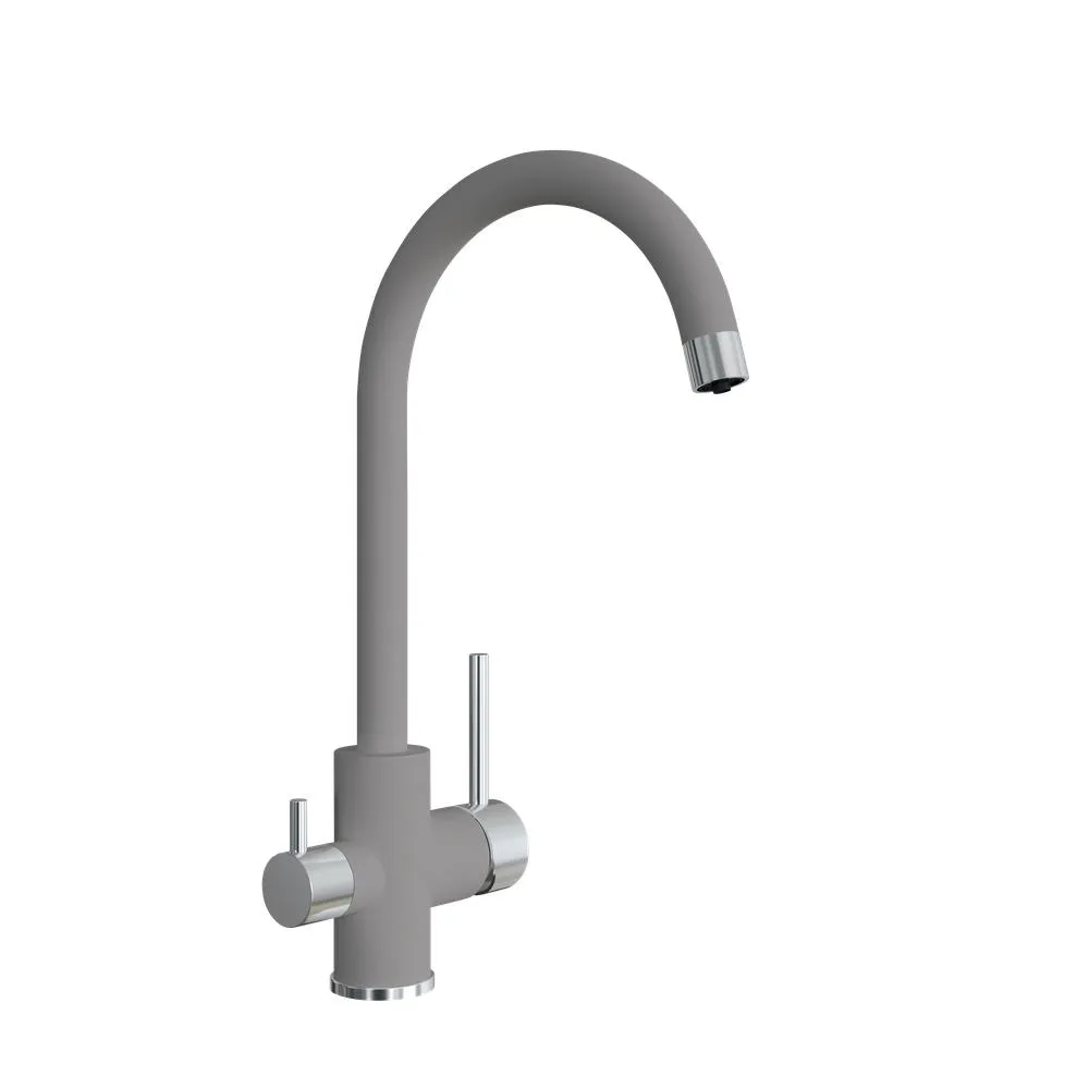 Смеситель для кухни с подключением фильтра Florentina КЛИО 333.13Н.2123.305, грей