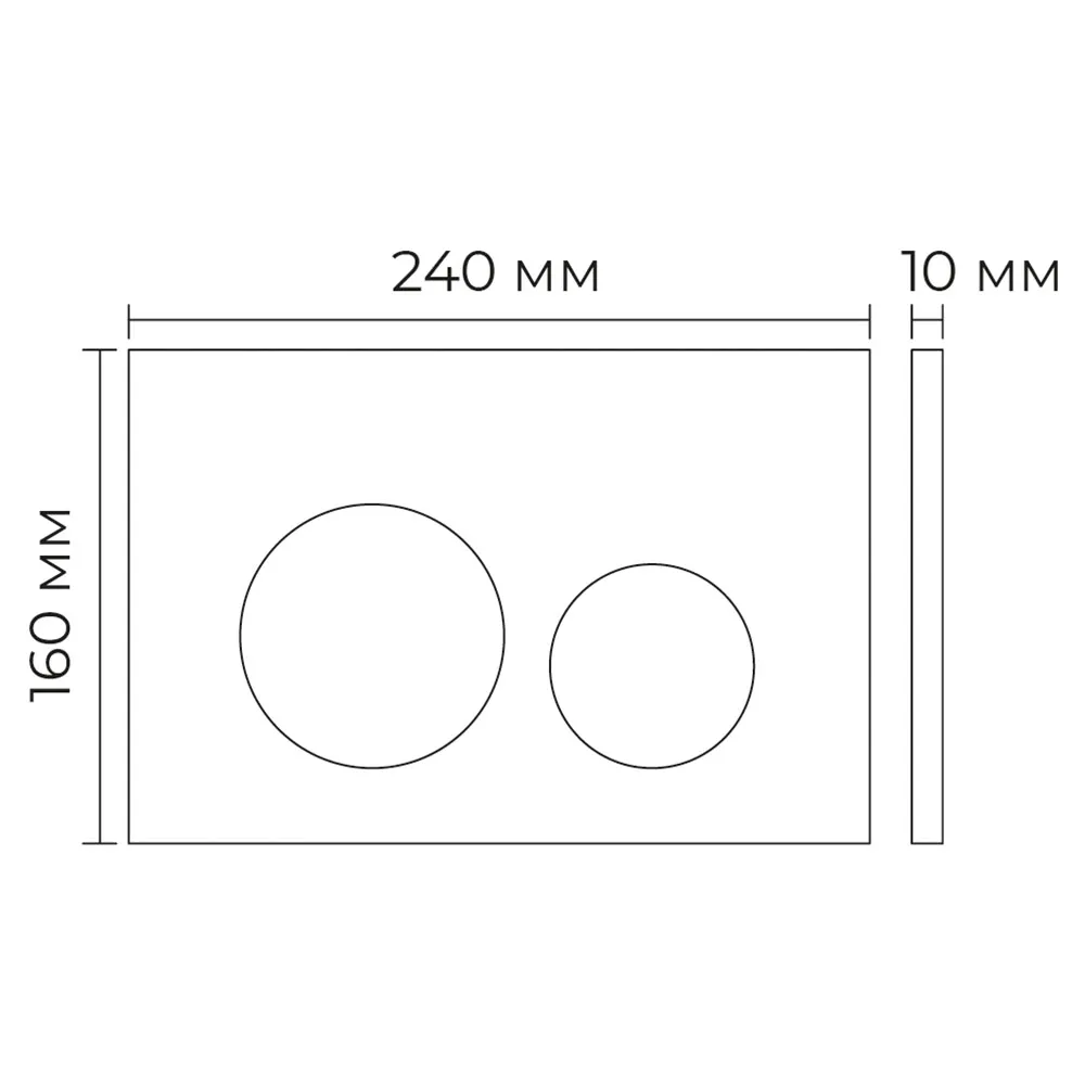 Клавиша смыва Terminus 62K24х16C, хром