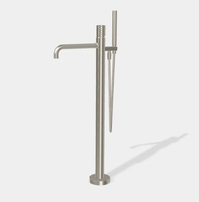 Смеситель для ванны и душа Fima Carlo Frattini Spillo Tech, X Collection, брашированный никель (F3034T/6NXSN)