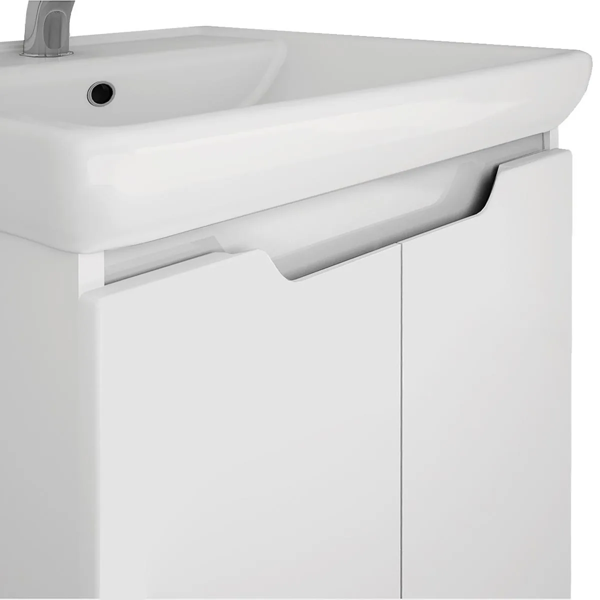 Тумба под раковину подвесная Dreja Q Plus (D) 55 см, белый