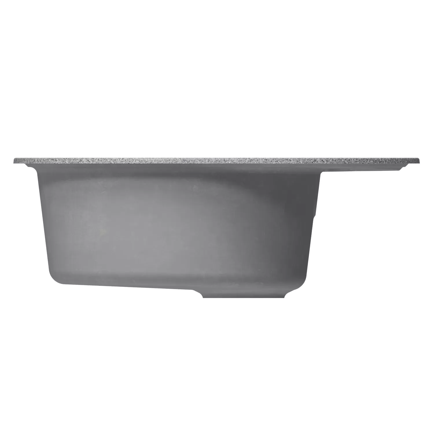 Мойка MIXLINE ML-GM17 овальная с крылом  темно-серая (309) 580*470*180мм NEW (551939)