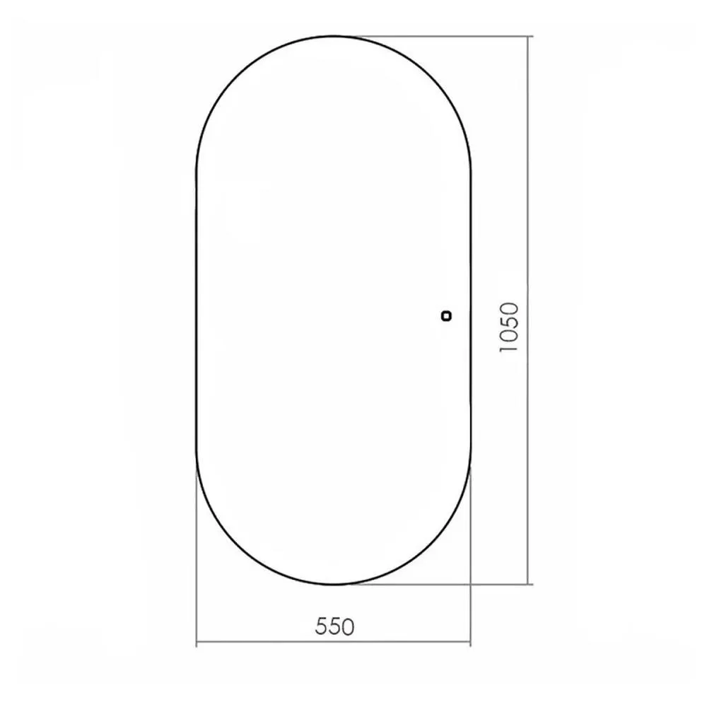 Зеркало Silver Mirrors Viva-BLACK 550х1050 (бесконтактный сенсор) гор/верт
