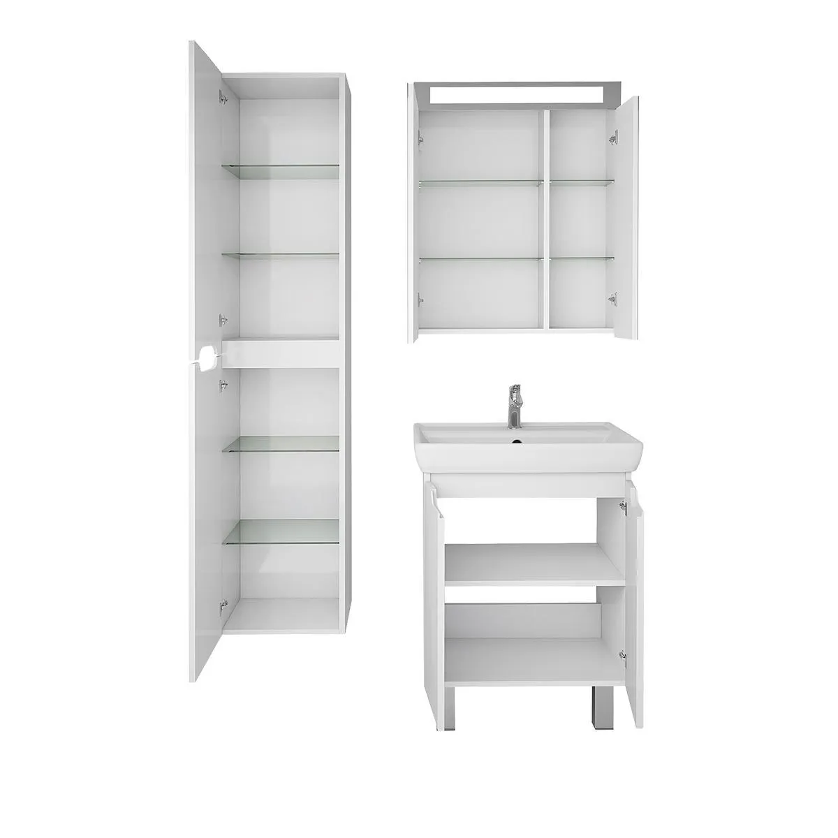 Тумба с раковиной подвесная Dreja Q Plus (D) 70 см, белый