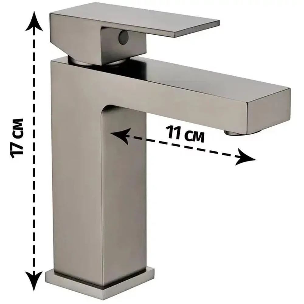 Смеситель для раковины Grocenberg GB2008BG, графит