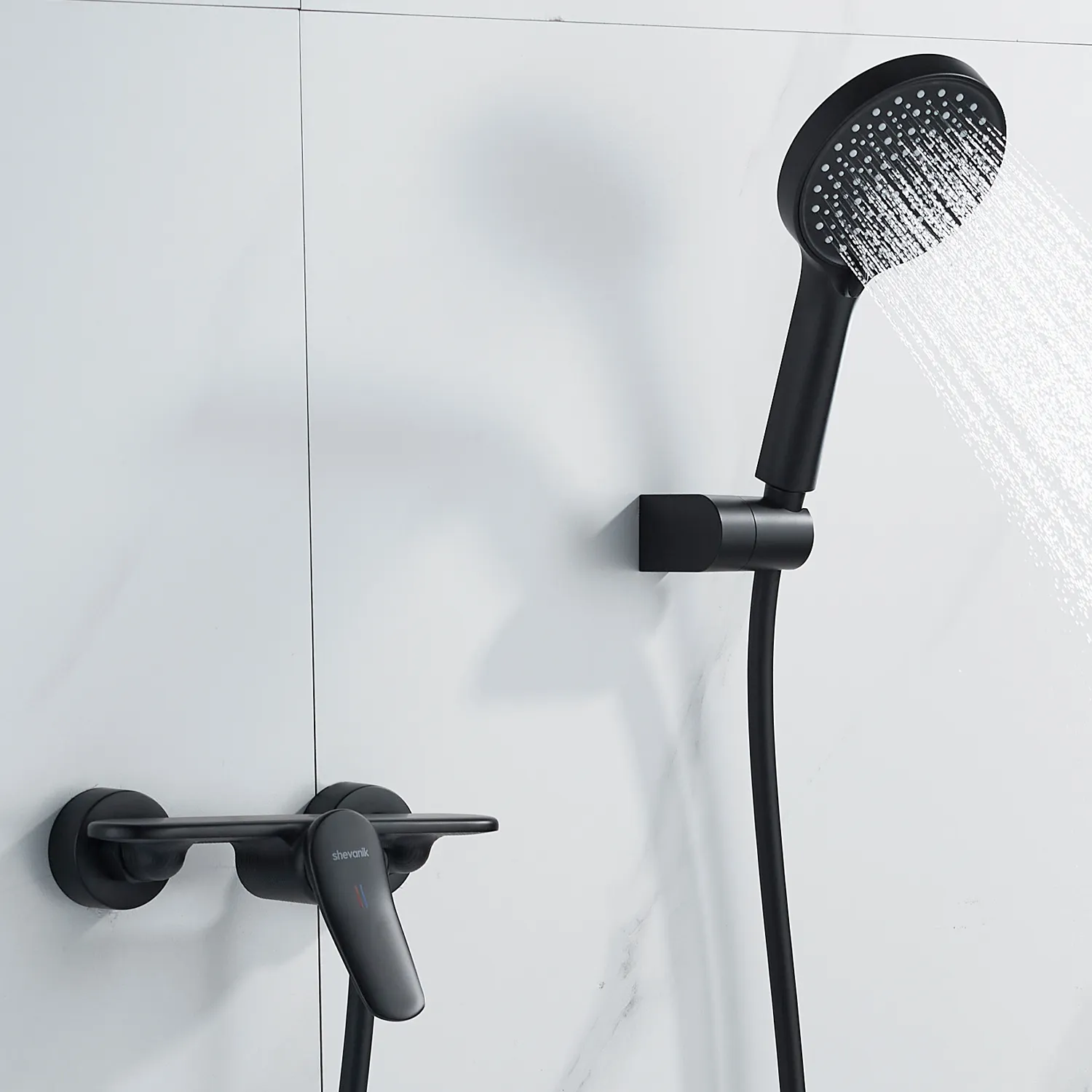 Смеситель для душа Shevanik S4716H, черный