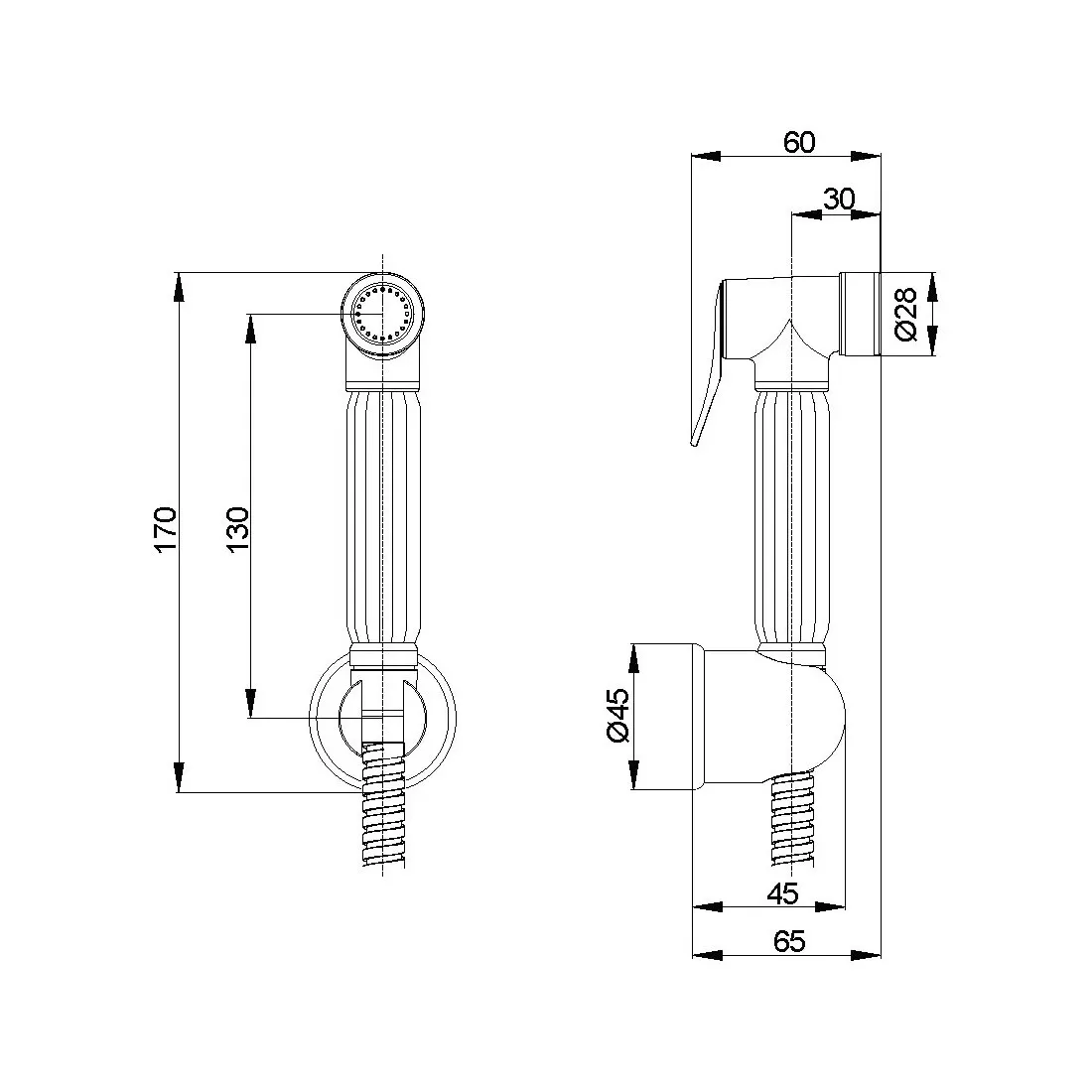 Гигиенический набор D-Lin D61038, хром