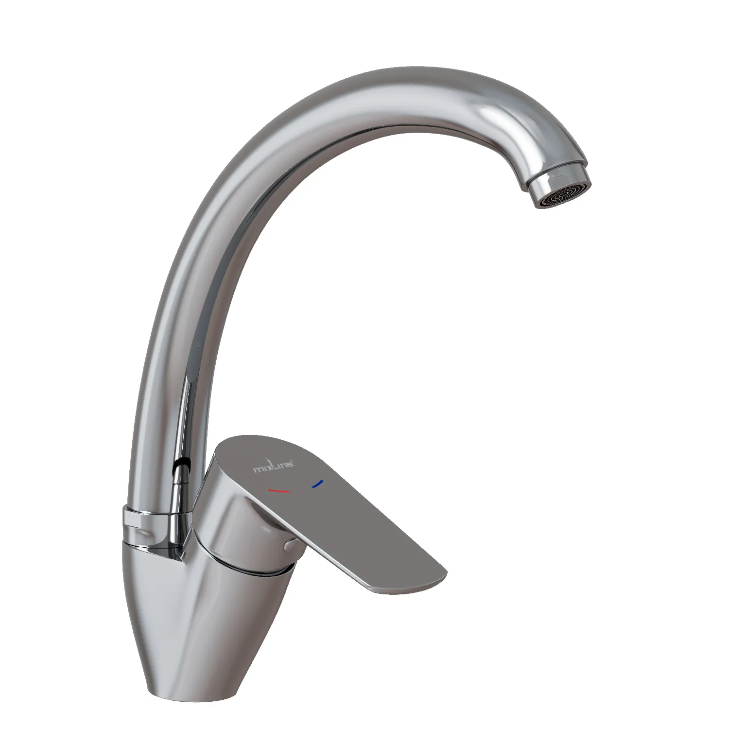 Смеситель для кухни 35k MIXLINE МЛ14-031(ML14-031)выс.излив б/отв боковая п/гайку (без подводки) (556611)