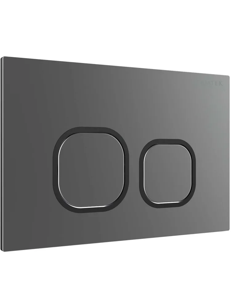 KDI-0000060(BC-1) Панель смыва Оружейная сталь матовая ободок хром (клавиши квадрат), 162*244 мм
