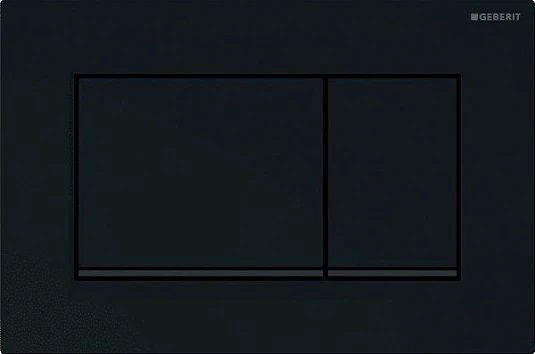 Смывная клавиша Geberit Sigma 30, черные, черный матовый (115.883.DW.1) клавиша глянцевая, вставка матовая