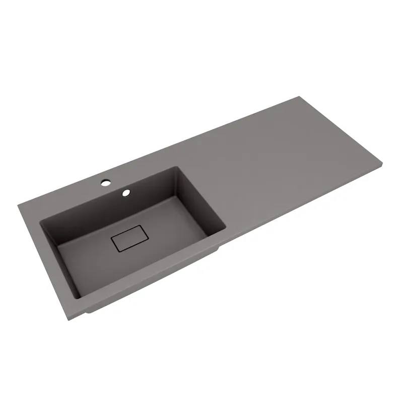 Раковина Florentina Аванти 120 см 10.310.0L120.307, серый шёлк