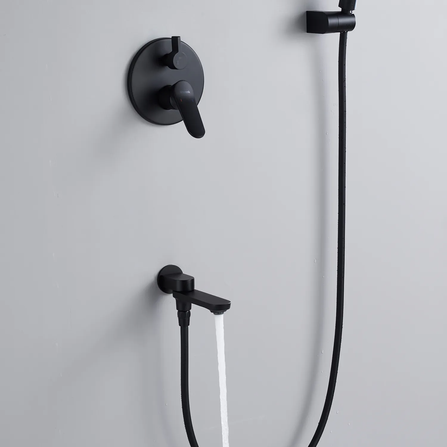 Душевая система встраиваемая Shevanik S4335H, черный