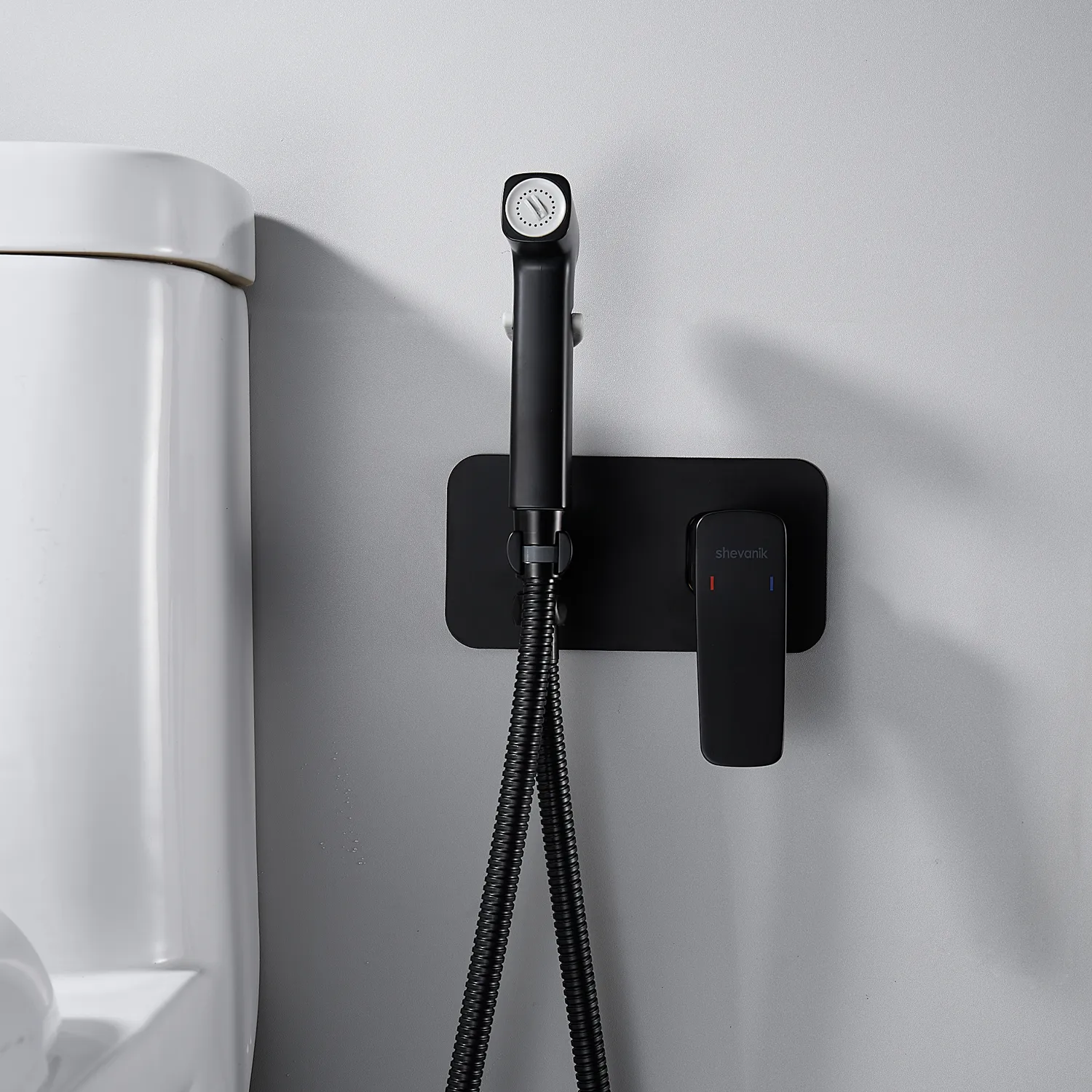 Гигиенический душ со смесителем Shevanik S9905H, черный