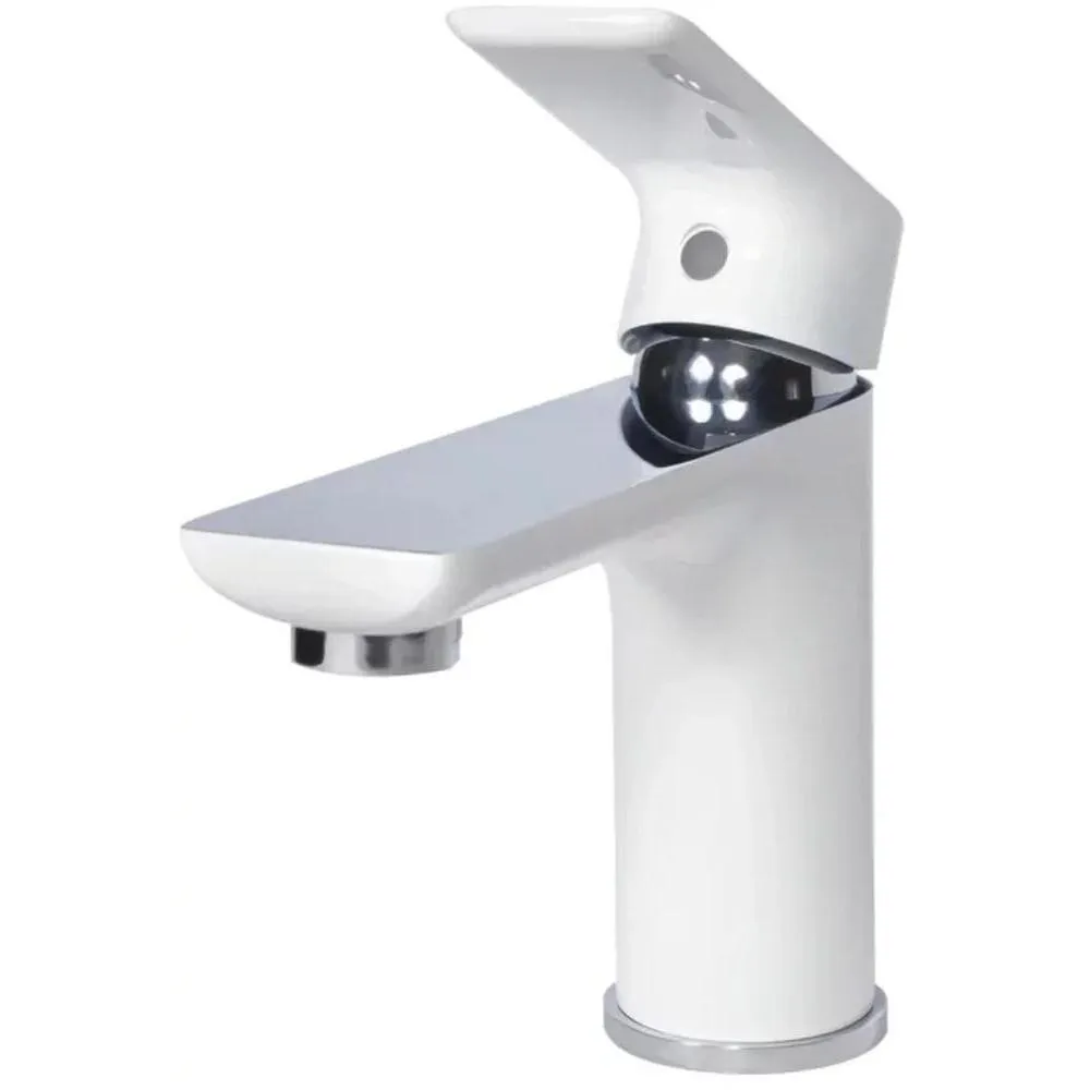 Смеситель для раковины Grocenberg GB2009WC, белый/хром