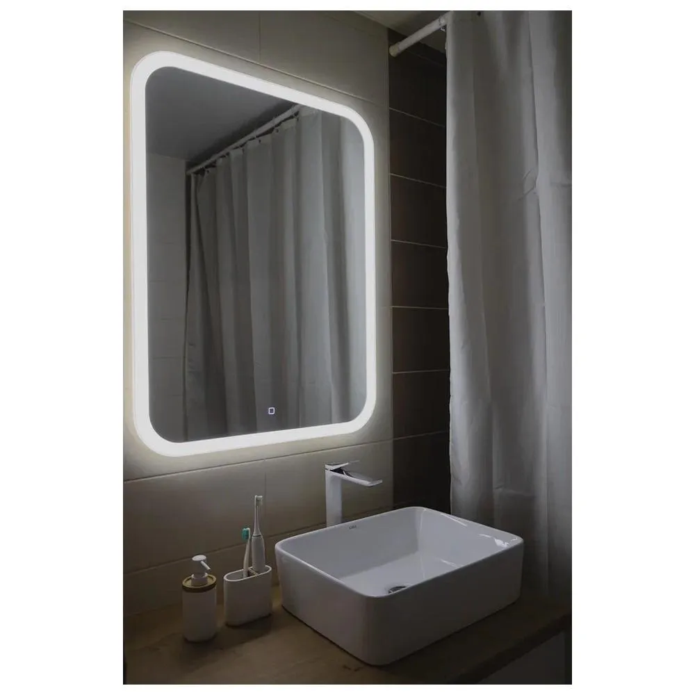 Зеркало Silver Mirrors Стив 685х915 вертикальный (сенсорный выключатель)