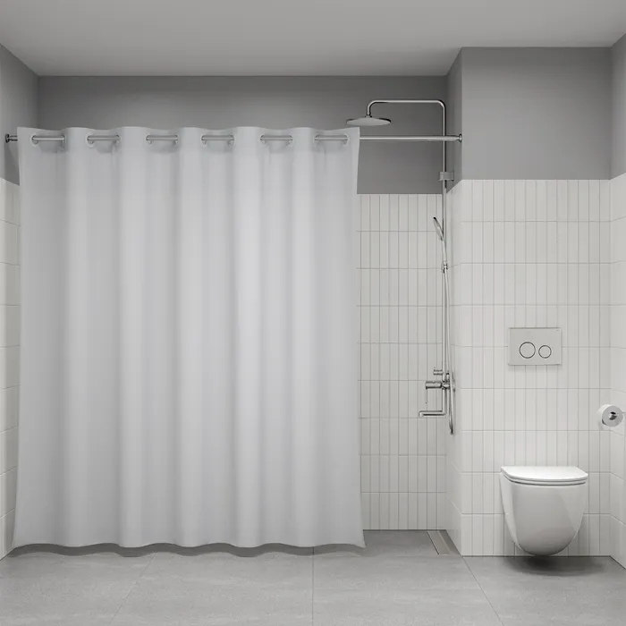 Штора для ванной IDDIS Бэйс (Base) 200x240 см, полиэстер, светло-серый (TL07P24i11)