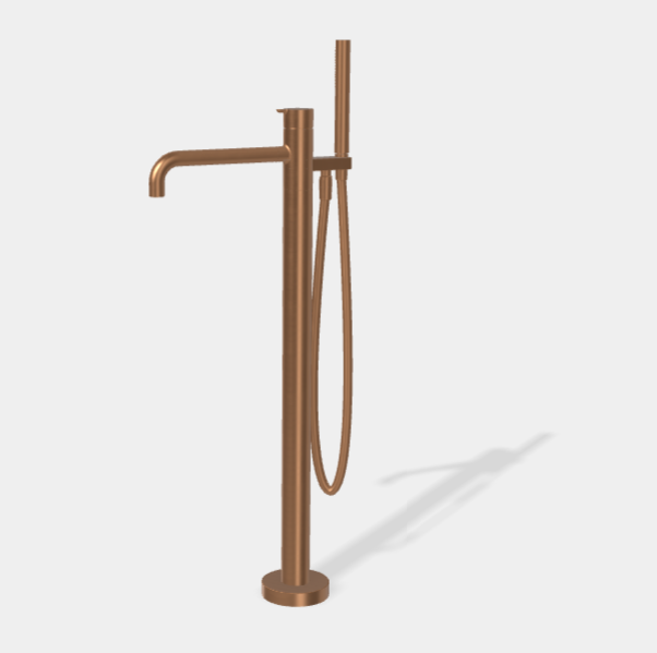 Смеситель для ванны и душа Fima Carlo Frattini Snap, бронза брашированная янтарная (F3114/6NZS)