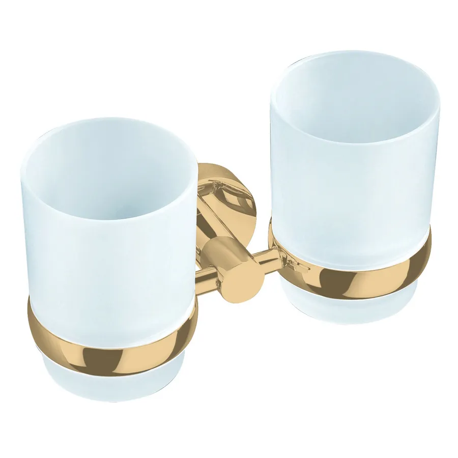 Стакан для ванной комнаты двойной Rav Slezak COLORADO COA0202Z, золото