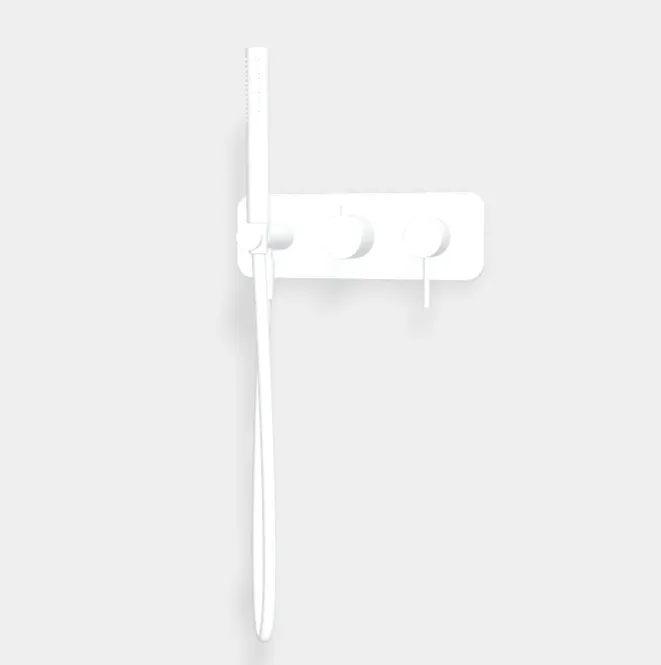 Смеситель для душа Fima Carlo Frattini Spillo Up, на 2 потребителя, белый матовый (F3049WX2BS)