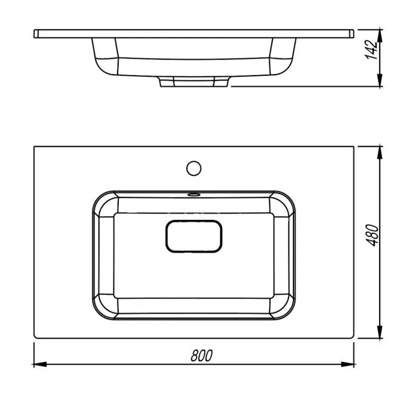 Раковина Florentina Палермо 80 см 10.230.00800.302, палермо