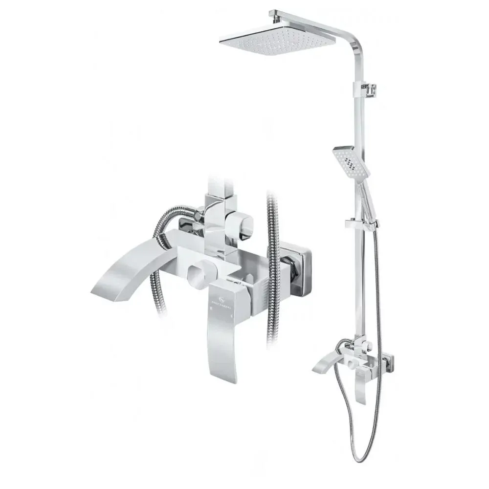 Душевая система Grocenberg GB7007WC, белый/хром
