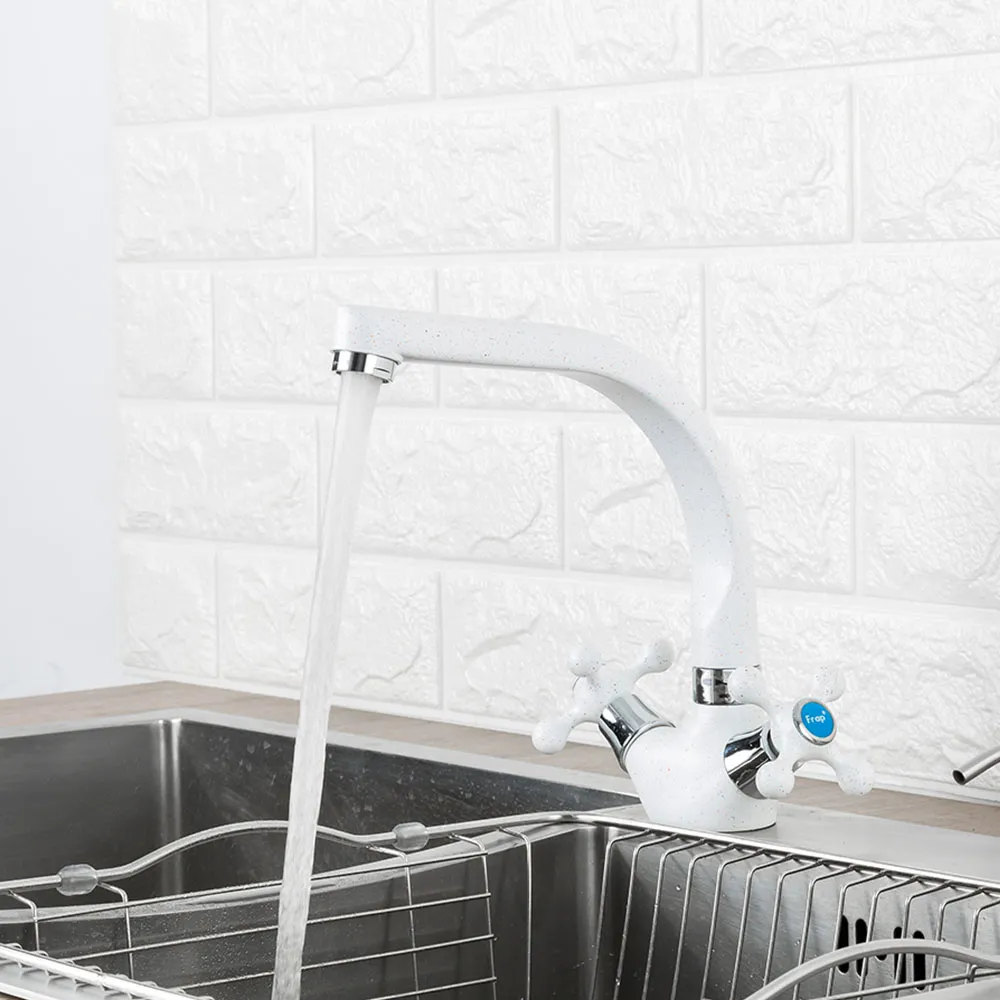 Смеситель для кухни FRAP F5408-8, белый