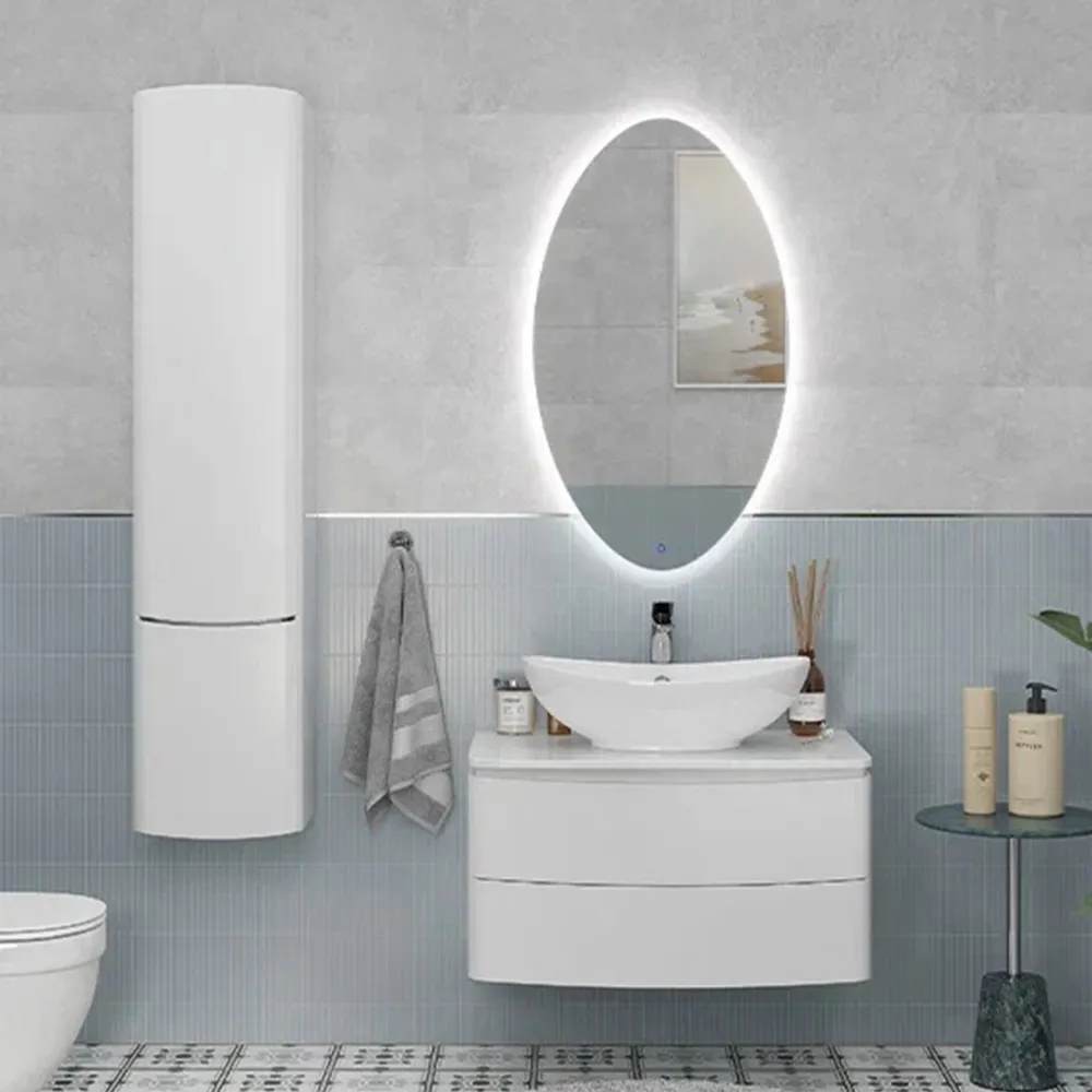 Тумба с раковиной подвесная Velvex Luna tp.LUN.80.2Y, 80 см